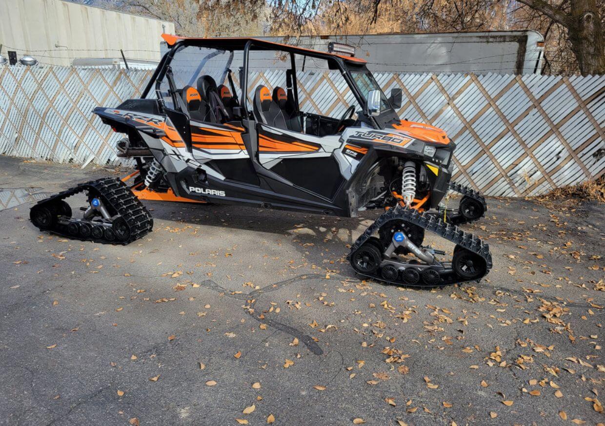 Polaris RZR Turbo UTV with UTV Tracks Polaris RZR Turbo UTV with UTV Tracks