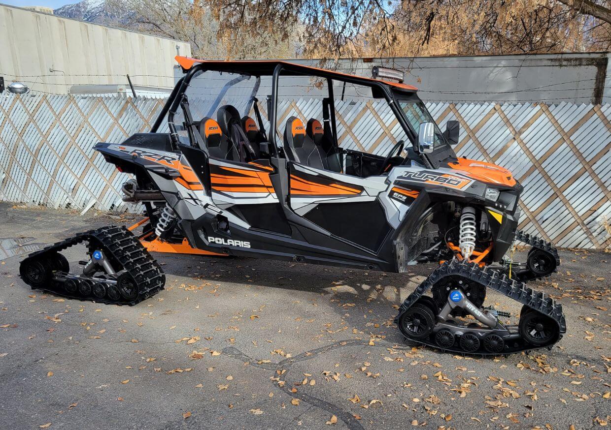 Polaris RZR Turbo with Camso UTV Tracks Polaris RZR Turbo with Camso UTV Tracks